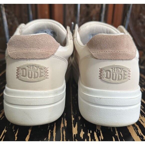 Hey Dude Hudson Lift Sport Sneakers Cream Size Women’s 10 EUC Worn 1x